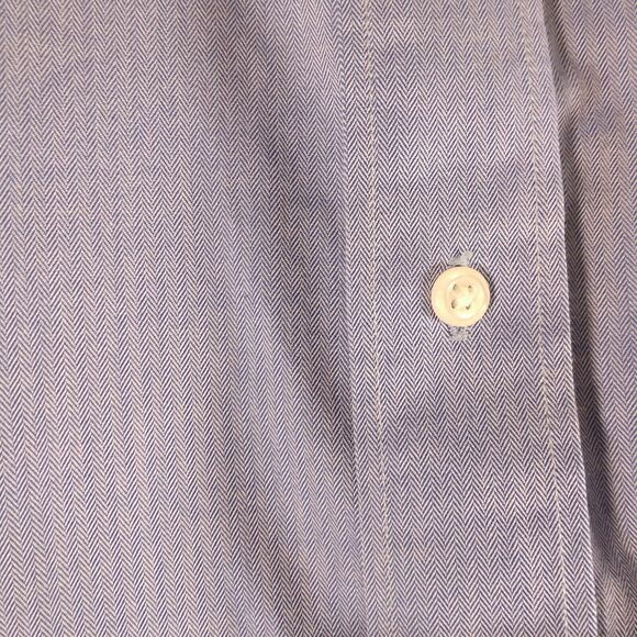 Nordstrom dress shirt mens XL XLarge 17/36 blue long sleeve button wrinkle free - Picture 3 of 8